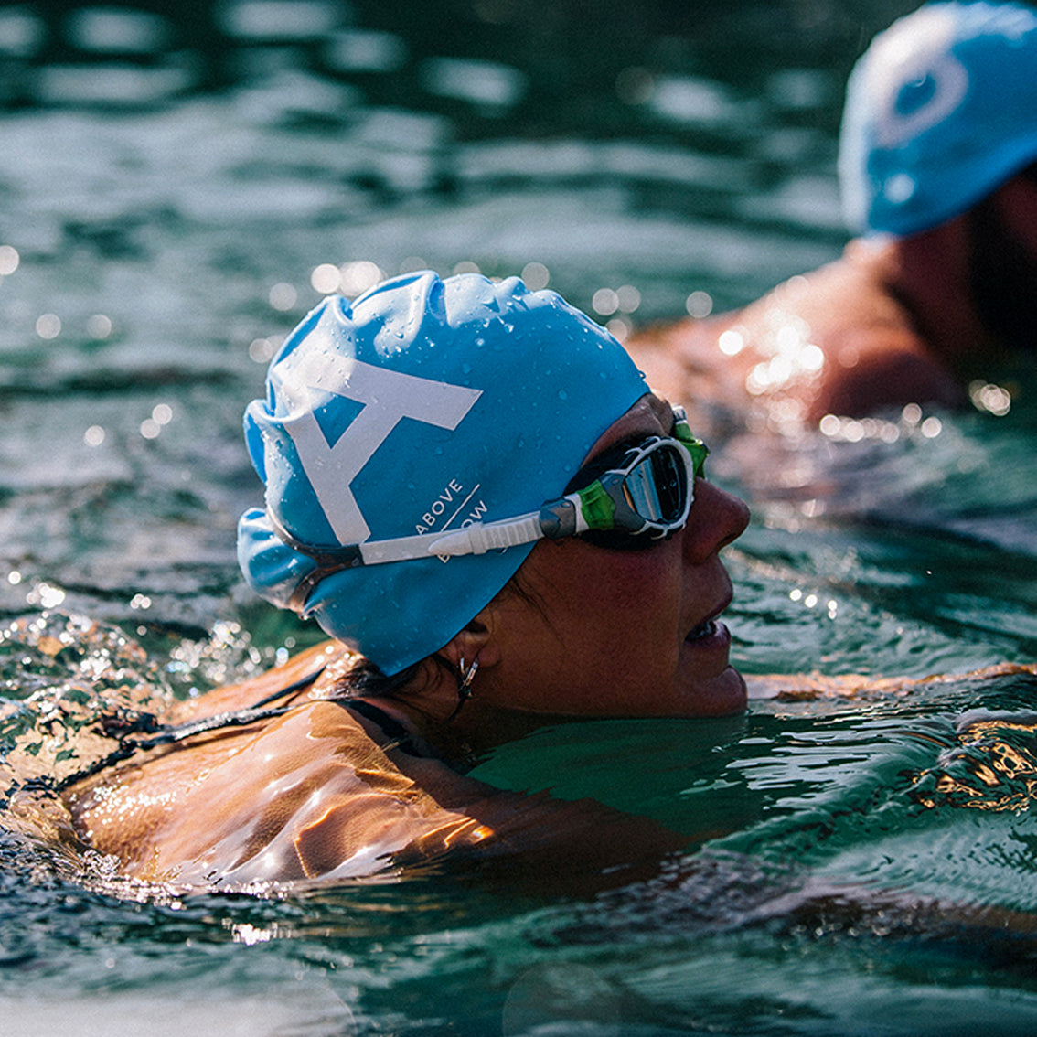 Above Below Swim Cap